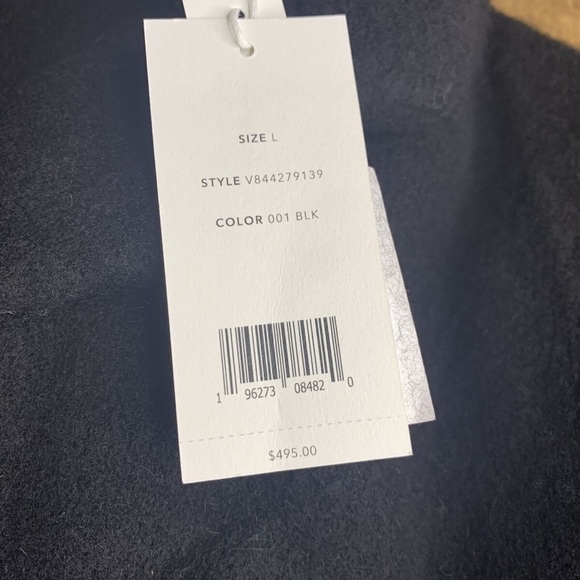 NWOT Vince Merino Wool, Alpaca Black Oversize Sweater Knit Coat, Size L - Picture 9 of 9